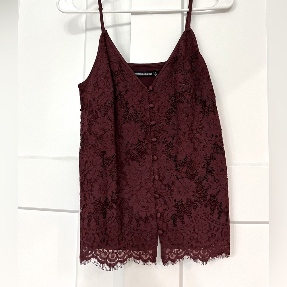 Abercrombie & Fitch Lace Button Cami || SIZE S: NEW WITH TAG